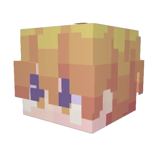 Bello_Splat Minecraft avatar head, 3D render