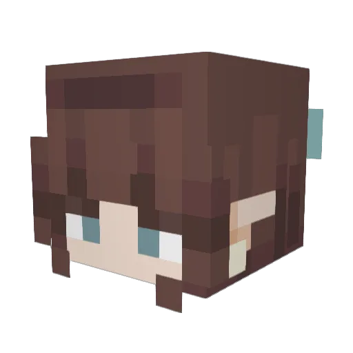 Belloon_ Minecraft avatar head, 3D render