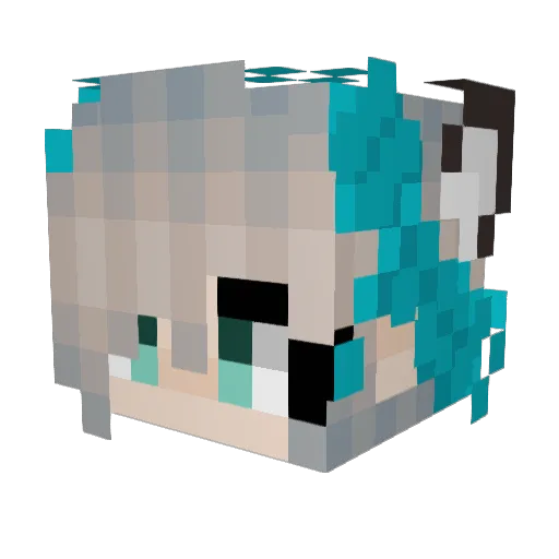 Bellosong Minecraft avatar head, 3D render