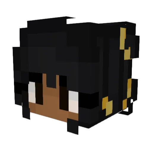 BellsBella Minecraft avatar head, 3D render