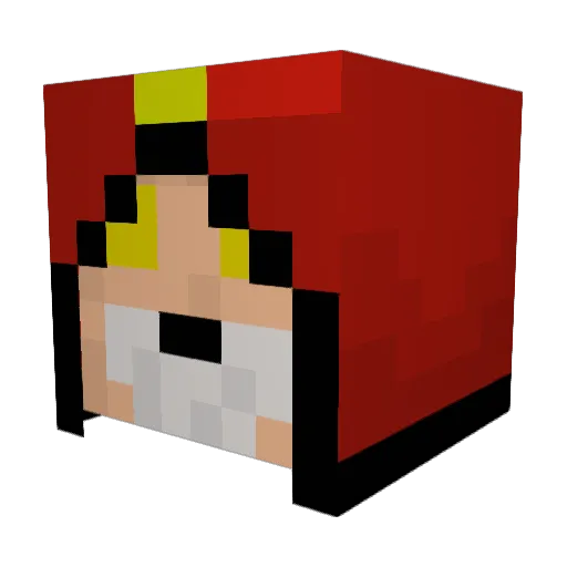 Bellsore Minecraft avatar head, 3D render