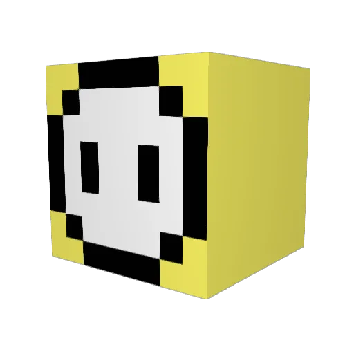 Bellwydd Minecraft avatar head, 3D render