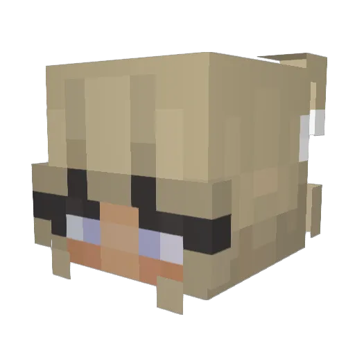 Bellzibub Minecraft avatar head, 3D render