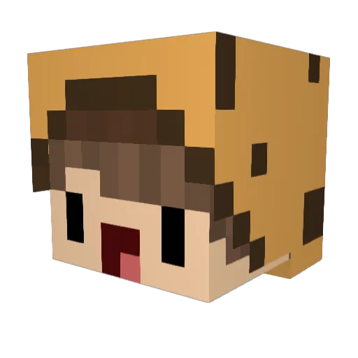 Belmeur Minecraft avatar head, 3D render