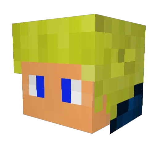 Beloki Minecraft avatar head, 3D render
