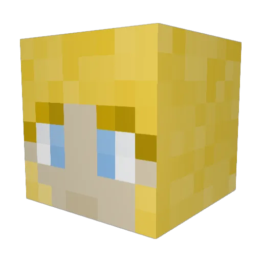 Belomestnykh Minecraft avatar head, 3D render