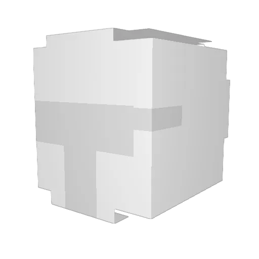 Belomiju Minecraft avatar head, 3D render