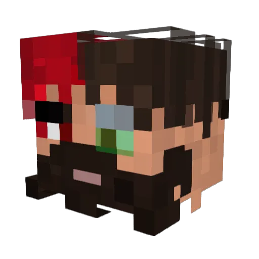 Belomorka Minecraft avatar head, 3D render