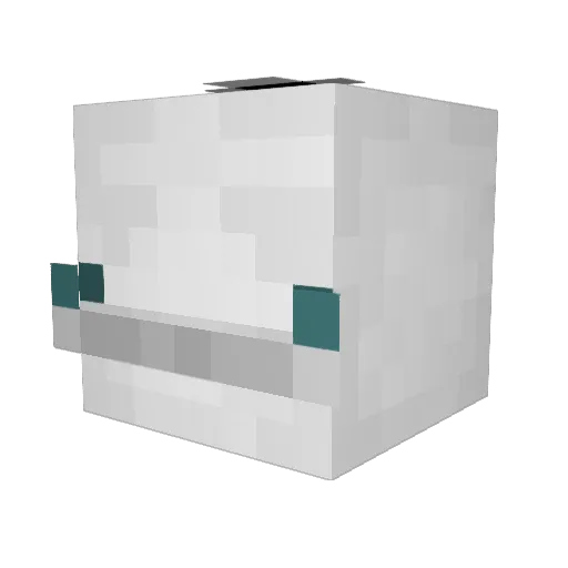 Beloooga Minecraft avatar head, 3D render