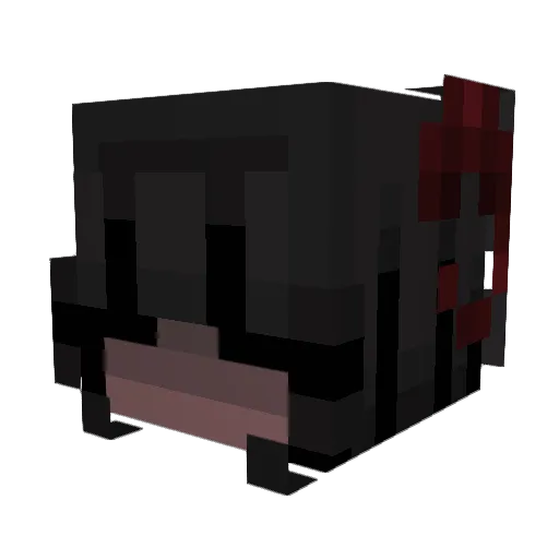 Belora Minecraft avatar head, 3D render