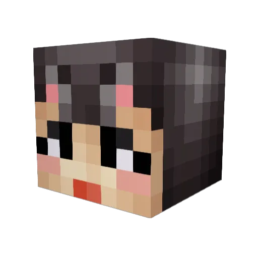 Belorv Minecraft avatar head, 3D render