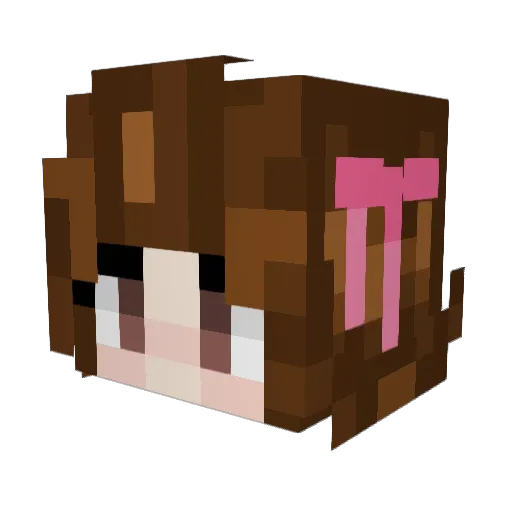 BelovedHearts Minecraft avatar head, 3D render