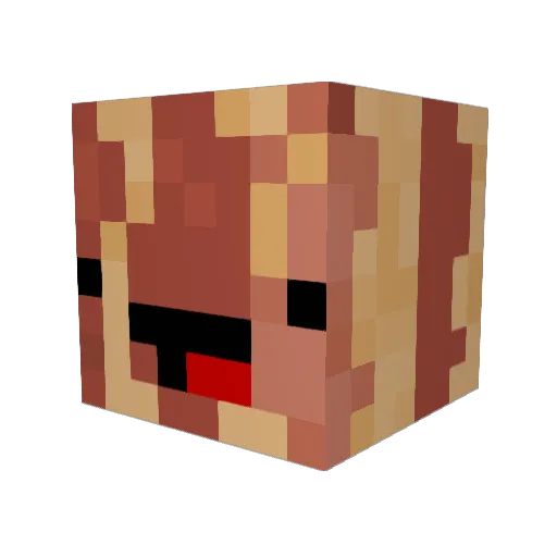 Belovedforce Minecraft avatar head, 3D render