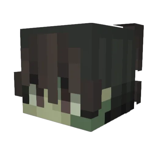 BelowNatural Minecraft avatar head, 3D render