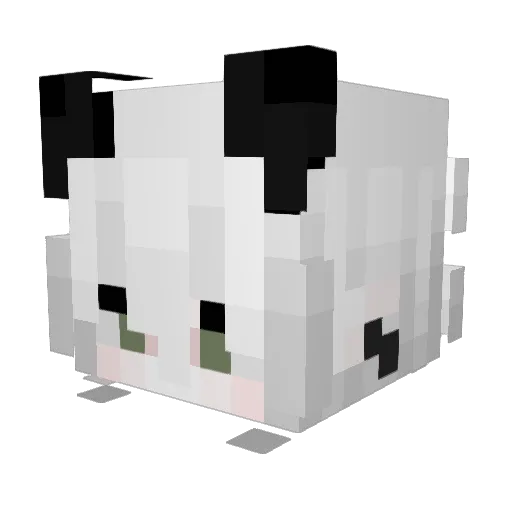 Below_Xero Minecraft avatar head, 3D render