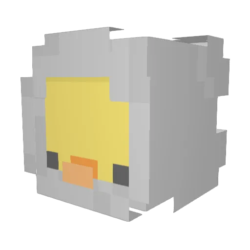 Belri Minecraft avatar head, 3D render