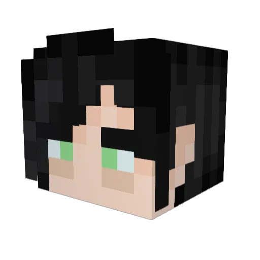 Belruel Minecraft avatar head, 3D render