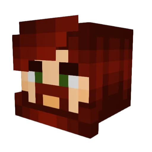 Beltar Minecraft avatar head, 3D render