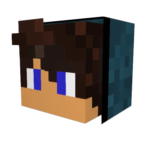 Beltedscorpion Minecraft avatar head, 3D render
