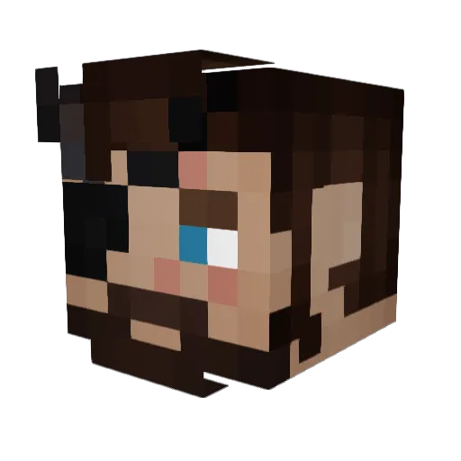 Belthebell Minecraft avatar head, 3D render