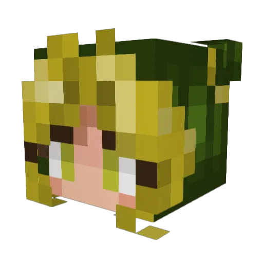 Beltoespelto Minecraft avatar head, 3D render