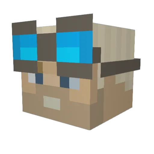 Beltran04 Minecraft avatar head, 3D render