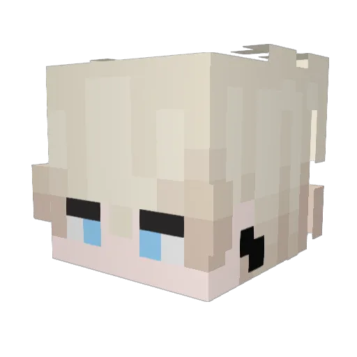 Belu_Ji Minecraft avatar head, 3D render