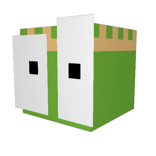 BelugaHD Minecraft avatar head, 3D render