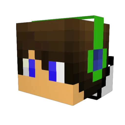 BelugaJ Minecraft avatar head, 3D render