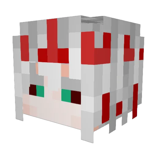 Beluve_sama Minecraft avatar head, 3D render