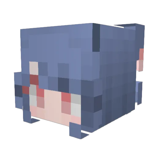 Belviz Minecraft avatar head, 3D render
