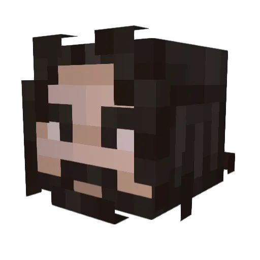 Belyaska Minecraft avatar head, 3D render