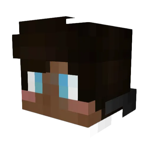 BelzBulle Minecraft avatar head, 3D render