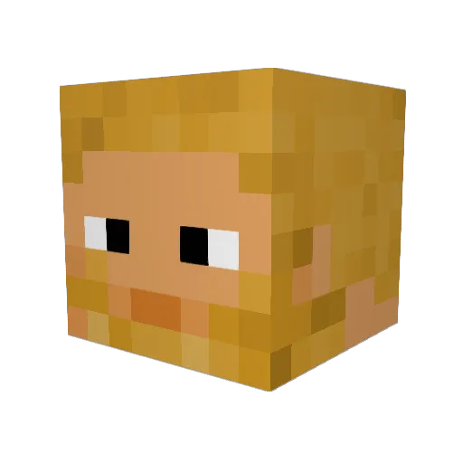 Belzehmott Minecraft avatar head, 3D render