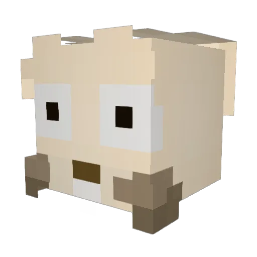 Belzn Minecraft avatar head, 3D render