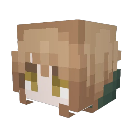 Belzzy Minecraft avatar head, 3D render