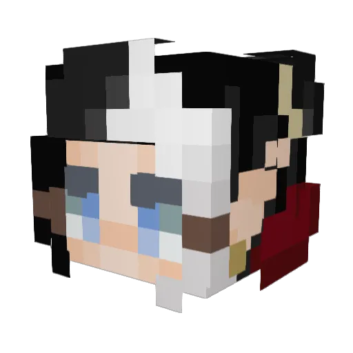 Belzzy Minecraft avatar head, 3D render