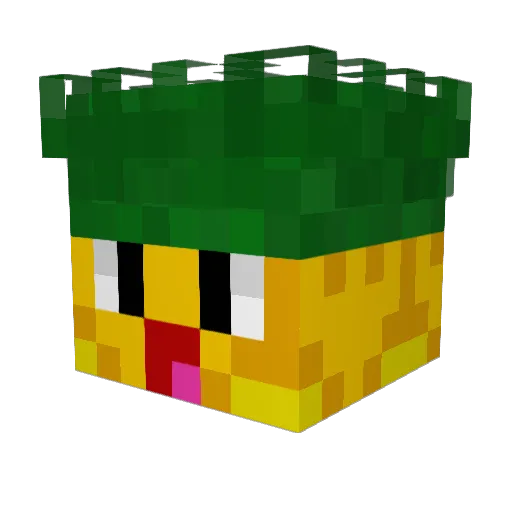 BemJ Minecraft avatar head, 3D render