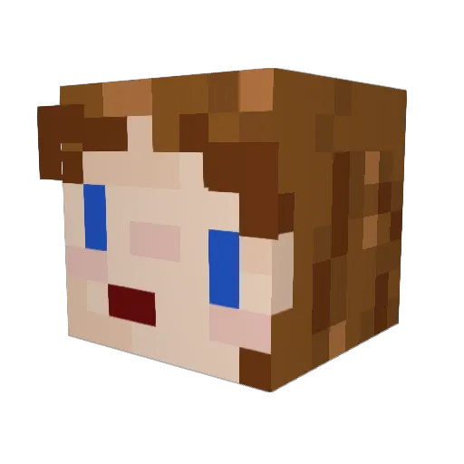 Bemble Minecraft avatar head, 3D render