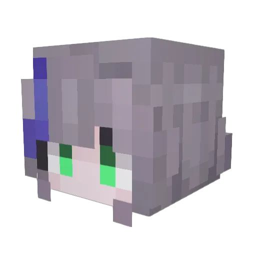 Bemelon Minecraft avatar head, 3D render