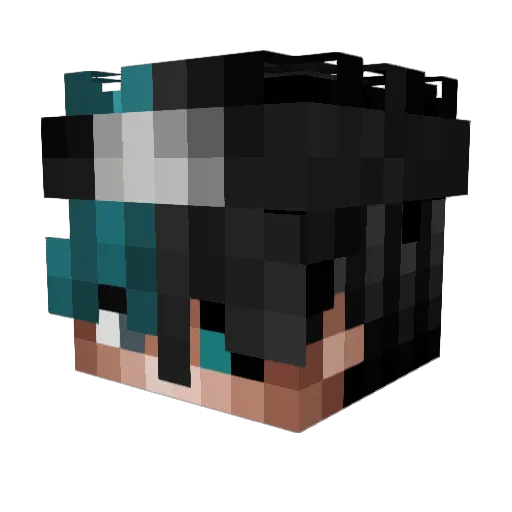 Bemels Minecraft avatar head, 3D render
