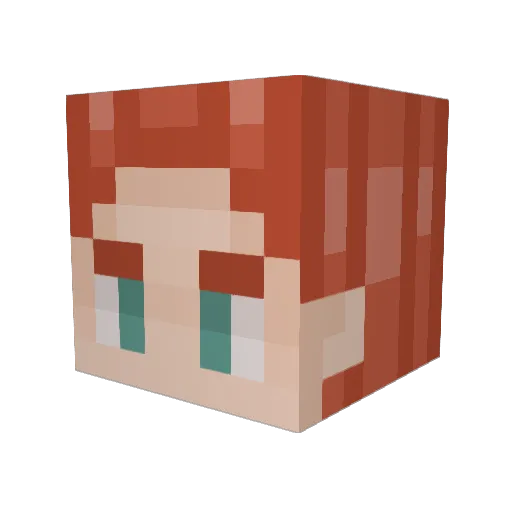 Bemenentore Minecraft avatar head, 3D render