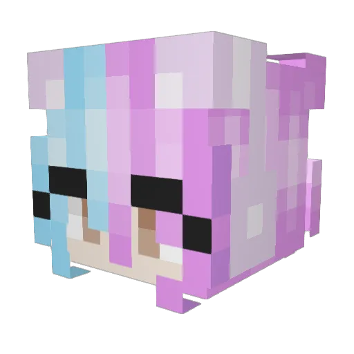 Ben0saur Minecraft avatar head, 3D render