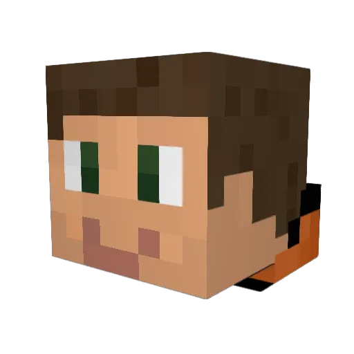 Ben0x80 Minecraft avatar head, 3D render