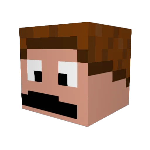 Ben12132 Minecraft avatar head, 3D render