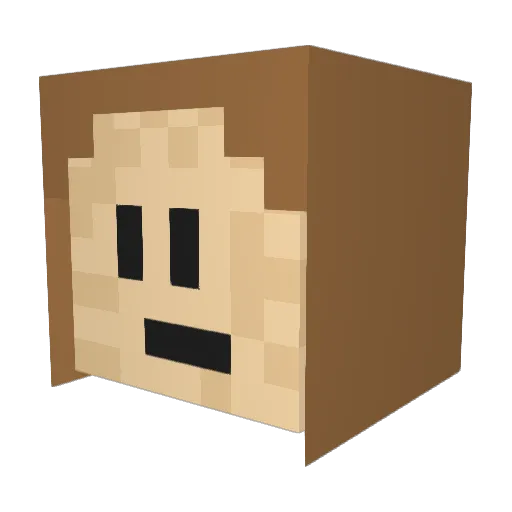 BenAarons Minecraft avatar head, 3D render