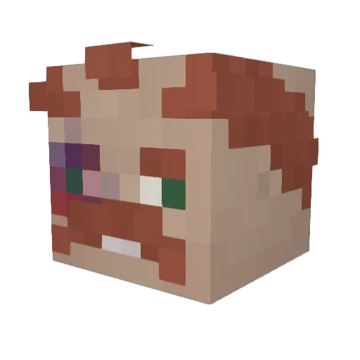 BenAngelhardt Minecraft avatar head, 3D render