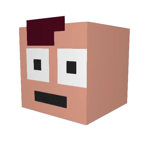 BenBaller Minecraft avatar head, 3D render