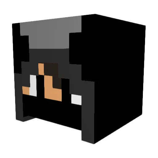 BenBlackBlade Minecraft avatar head, 3D render