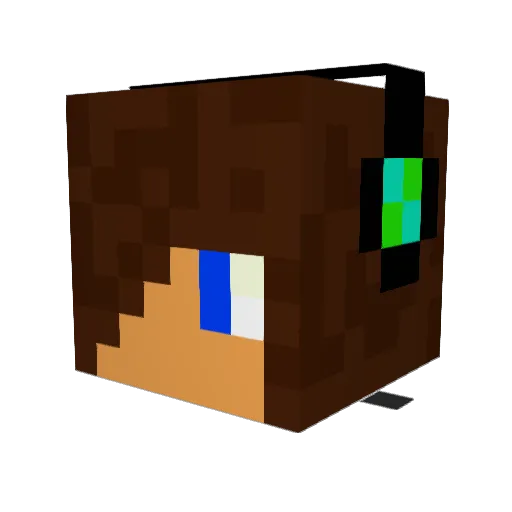 BenChandalar Minecraft avatar head, 3D render
